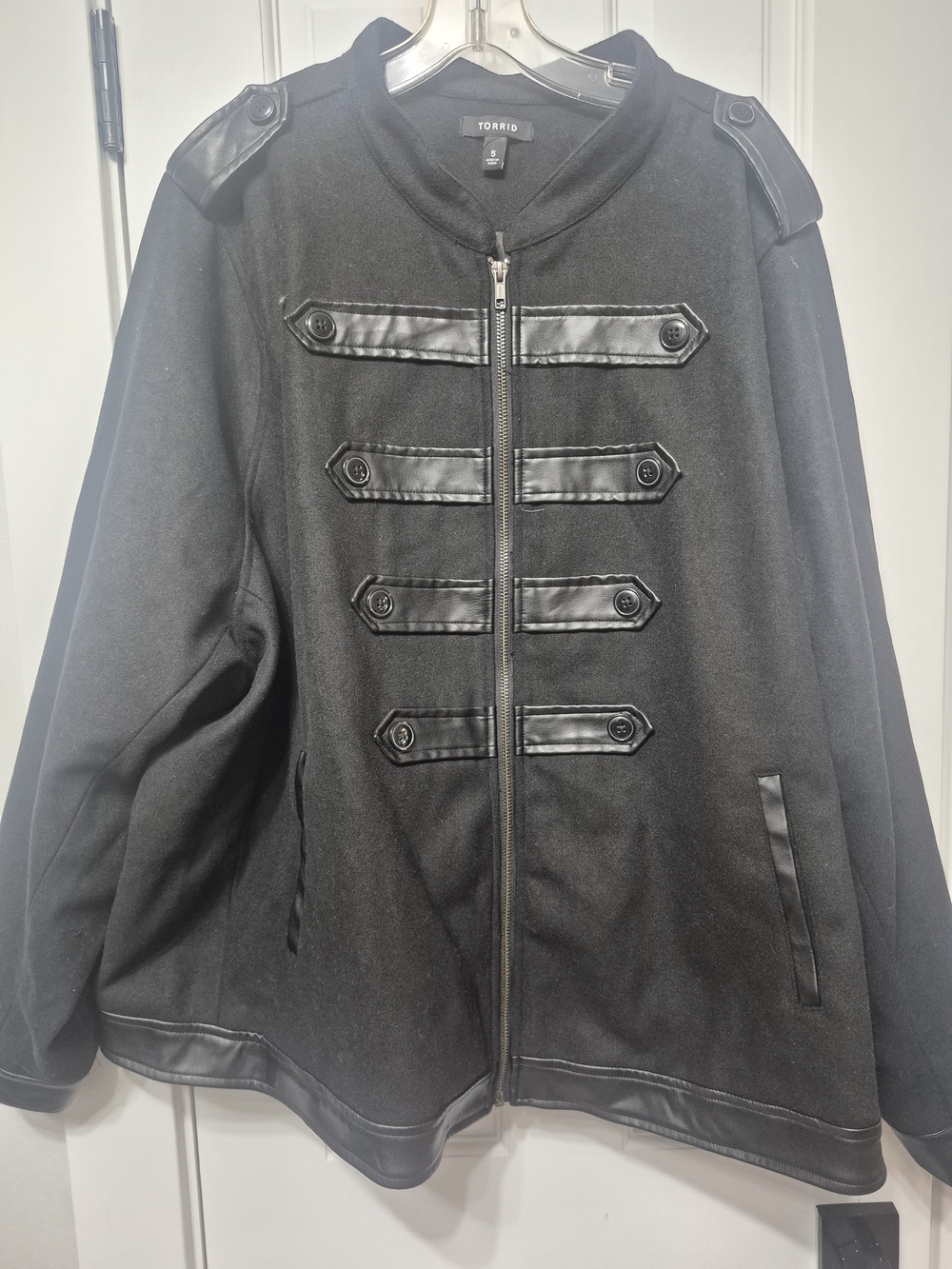 Torrid Black Military-Style Zip Jacket